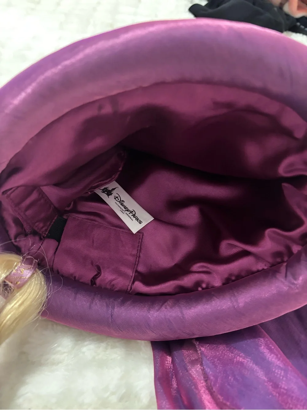 Disney Parks Rapunzel Hat with Braid Purple
